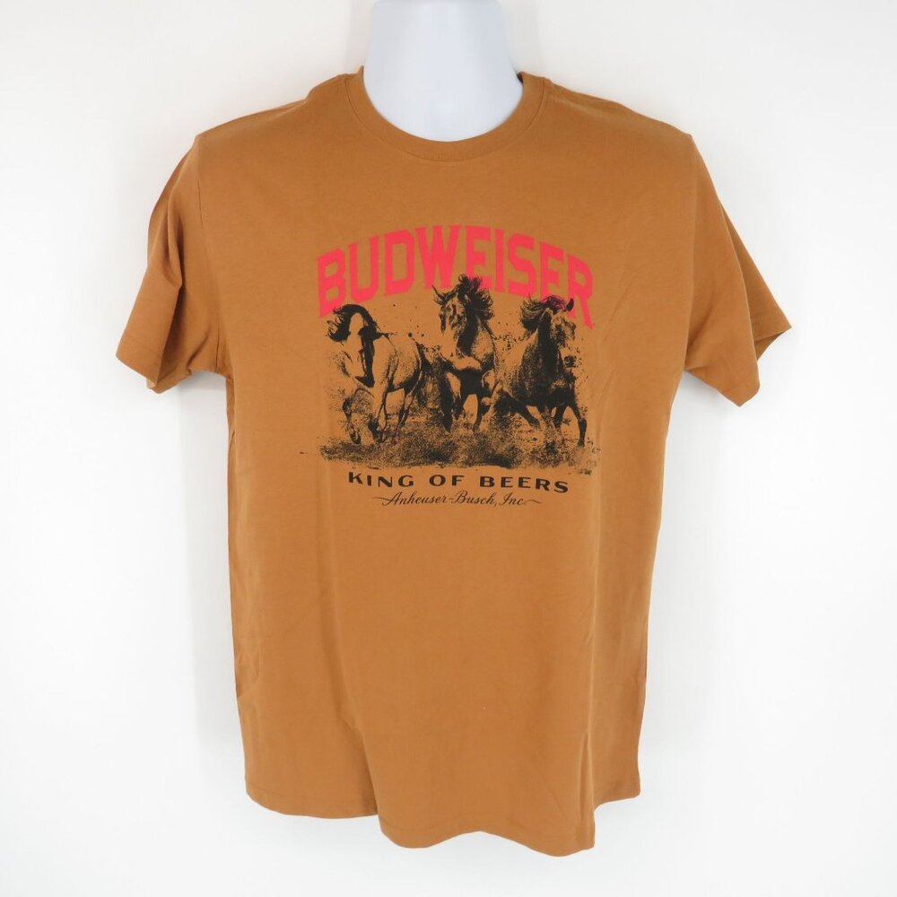 Budweiser Men's XL Brown Tee Shirt Budweiser NWT